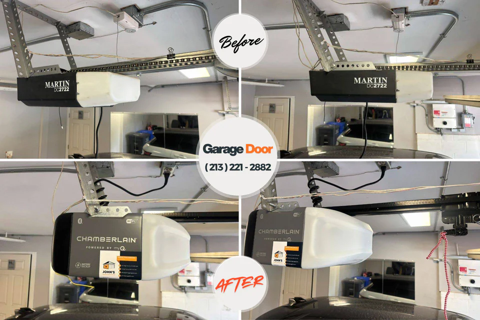 Before and after: garage door repair Ruleville, MS